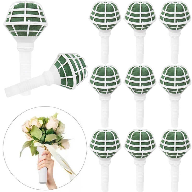 Bouquet Holder Foam - 6pcs Foam Floral Handle Bouquet Holder