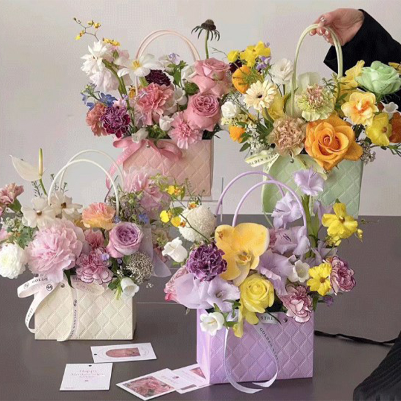 Flower Wrap Kraft - Portable Flower Packaging Box Wedding Decoration