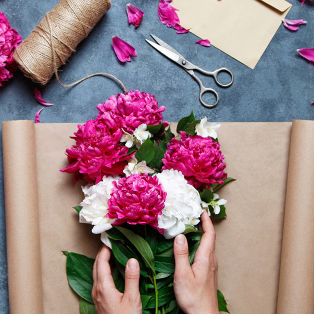 2 Rolls Kraft Paper Roll Multi - огляд і ціна Flower Wrap Kraft