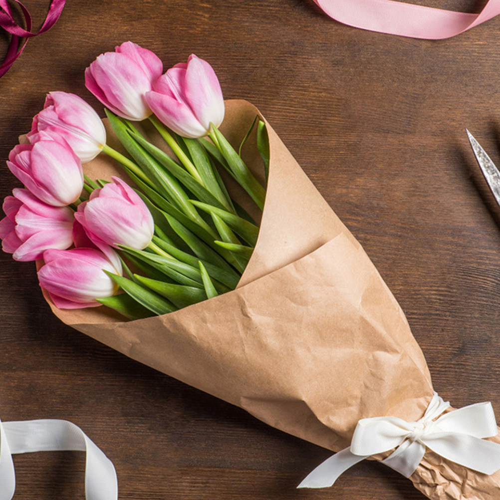2 Rolls Kraft Paper Roll Multi - огляд і ціна Flower Wrap Kraft