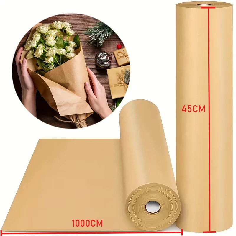 45CM*1000CM Brown Kraft Wrappi - огляд і ціна Flower Wrap Kraft