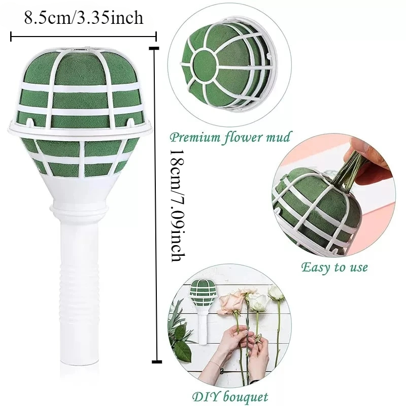 6pcs Foam Floral Handle Bouque - огляд і ціна Bouquet Holder Foam