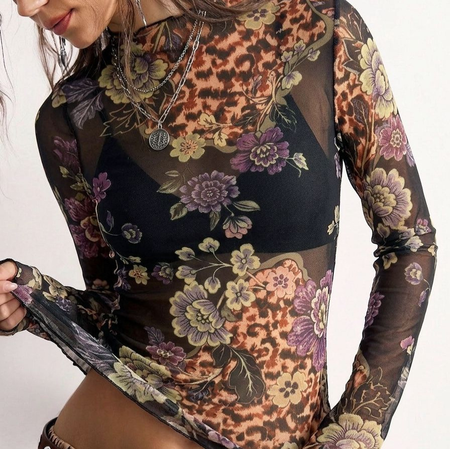 B 2026 Retro Flower Print See  - огляд і ціна B&J Florist Supply Nyc
